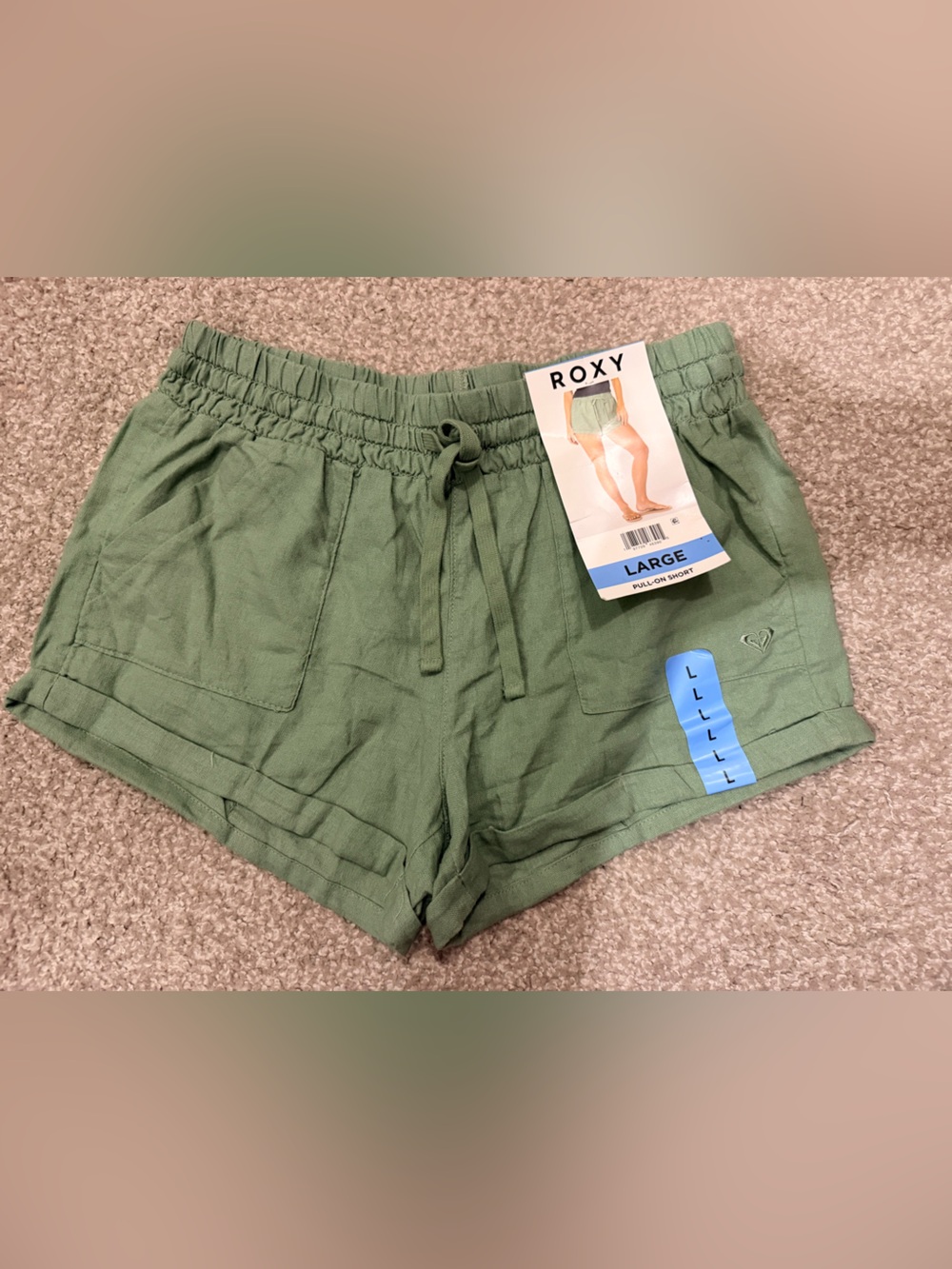 Roxy Green Pull-On Shorts Women’s Large